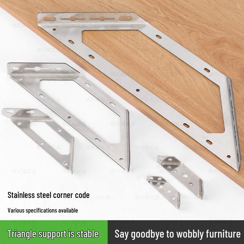 Stainless Steel L-Shaped 90° Angle Bracket Triangle Support Connector