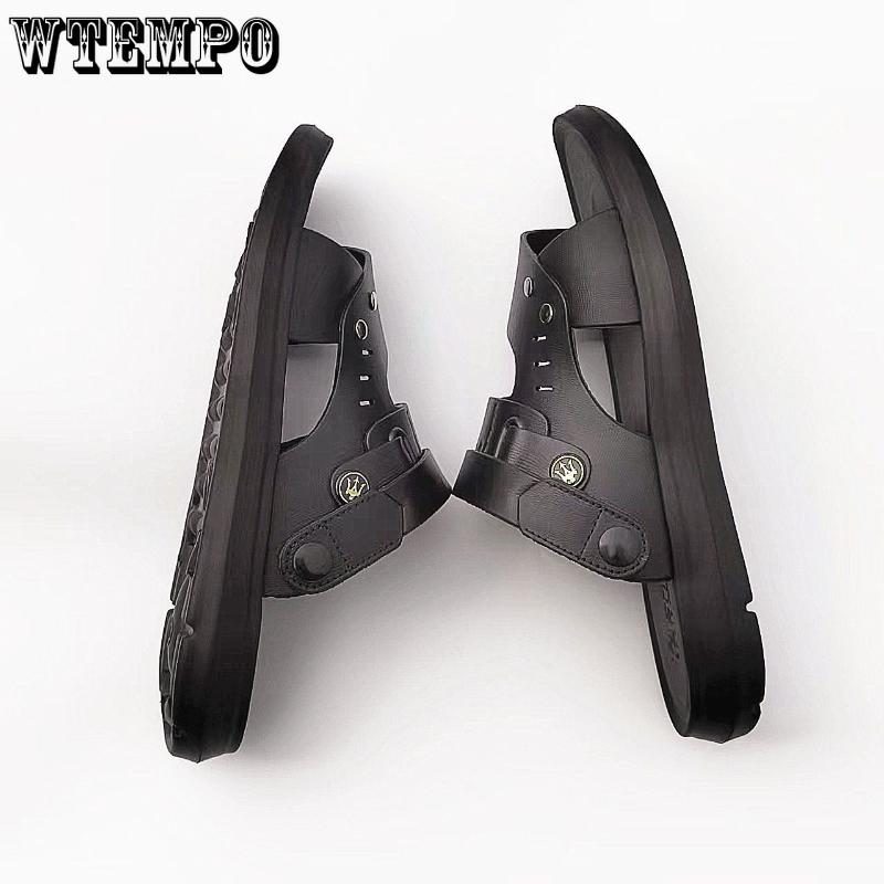 WTEMPO Pánské letní sandály Tlusté dno Měkké dno Ležérní Skluzavky Přímořské Venkovní Plážové boty Protiskluzové Sálové pantofle Módní turistické boty