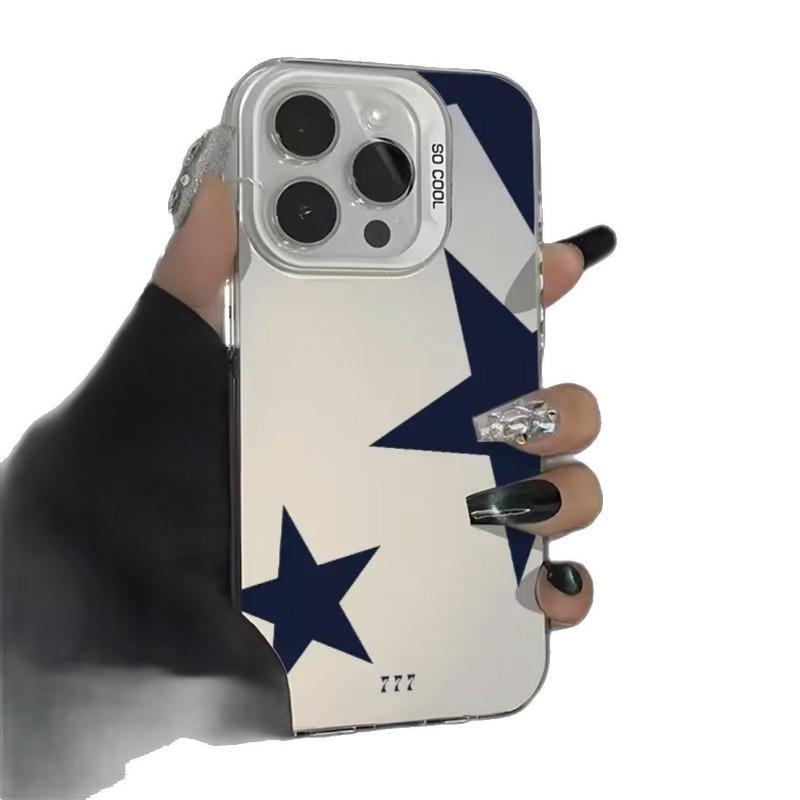 Premium Blue Star IPhone11 12 13 14 15 16 ProMax Apple IMD Phone Case Xr Xsmax