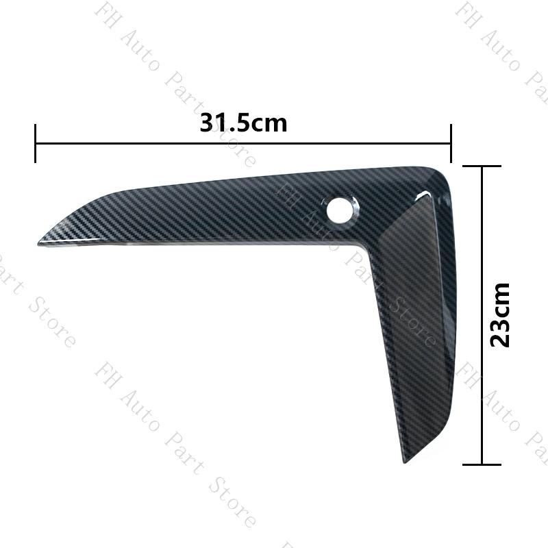 1Pair Carbon Fiber Front Bumper Fog Light Lamp Eyebrow Trim Frame Cover Strip Cap For BMW 5 Series G30 G38 2018 2019 2020-2025