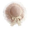 Girls Hats Summer Flowers Bow Straw Hat Children's Beach Cap Wide Brim Bohemia Cap Sun Hats
