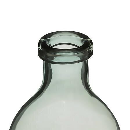 Solid House Vase, Celadon Glass, Height 29 Cm