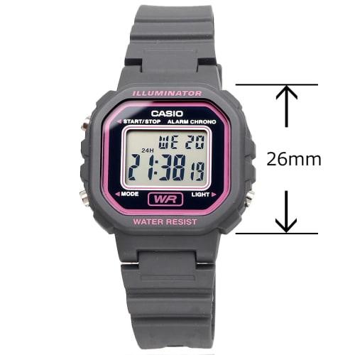 Casio Digital Watch Chipkashi Cheap Casio LA-20WH-8A Ladies Girls Kids Gray X Pink Overseas Model