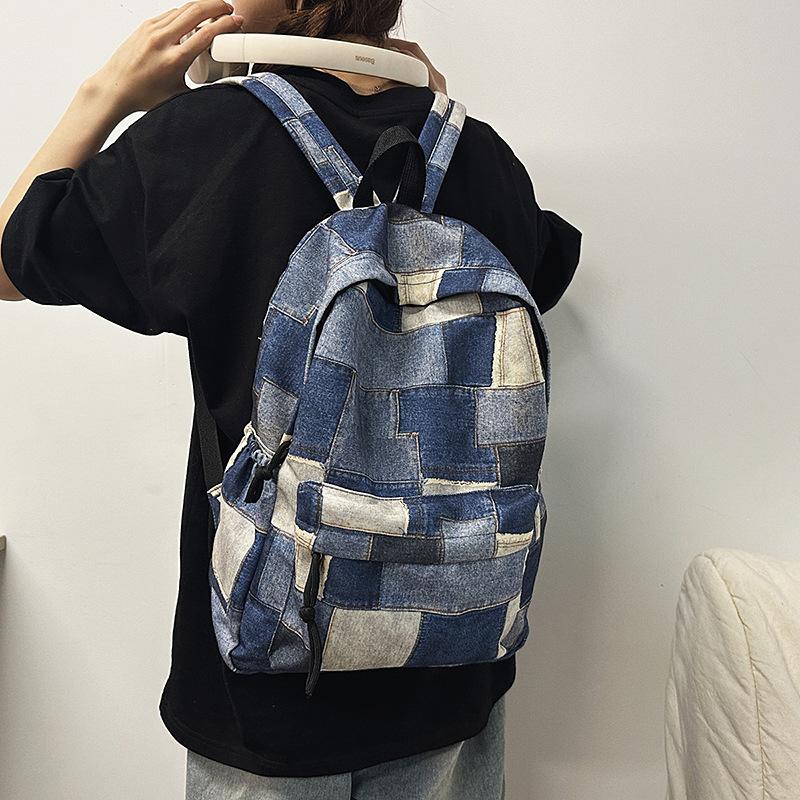 Schoolbag1011 New Comfortable Casual Backpack Women's Large Capacity Daily Beggar Pattern Backpack High School College Student Schoolbag