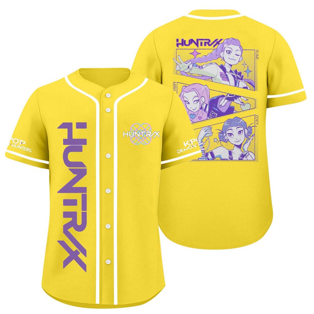 Children's Casual Cartoon Print Short-sleeved Baseball Jerseys Children's Sportswear Top