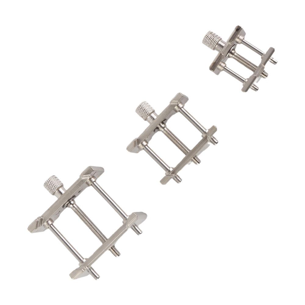 3pcs Silver Watch Movement Holder Metal Material Movement Fixed Base  Watch Repair