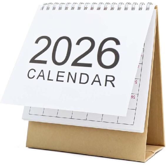2026 Standing Desk Calendars Small Stand Up Desk Calendar 2026 Wirebound Table Standup Simple Design Monthly Scheduler from Sep 2025 to Dec 2026 (S) Small Calendar