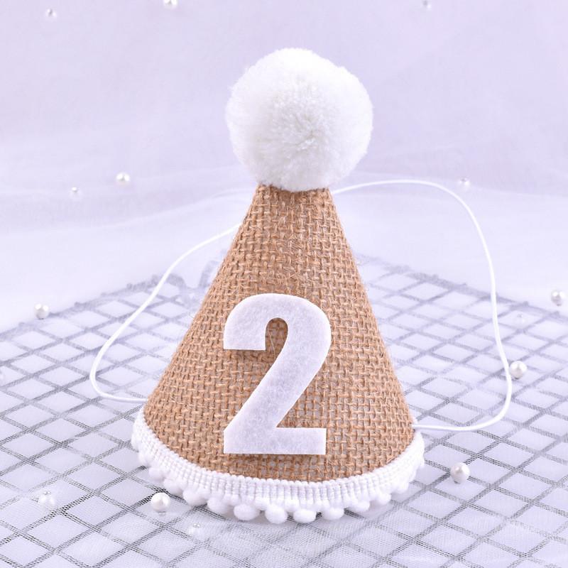 Childrens Birthday Party Decor Baby Milestone Hat With Number 2 For 2nd Year Celebration