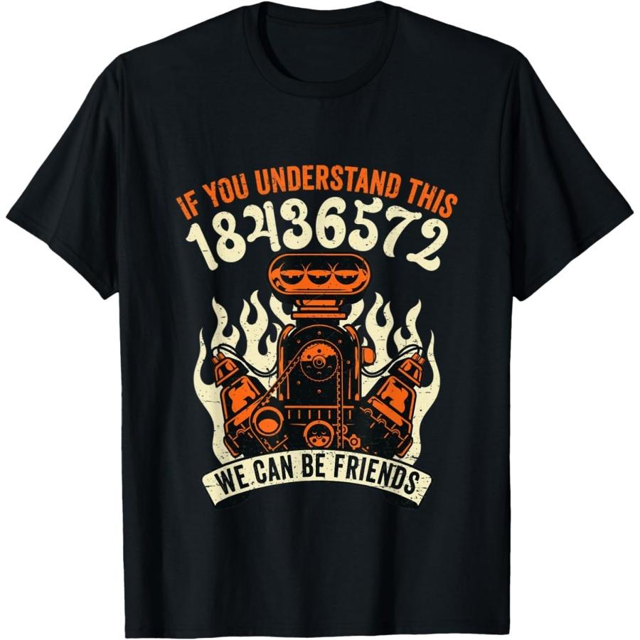 Pertmunsv 18436572 V8 Firing Order Muscle Car Enthusiast T-Shirt S