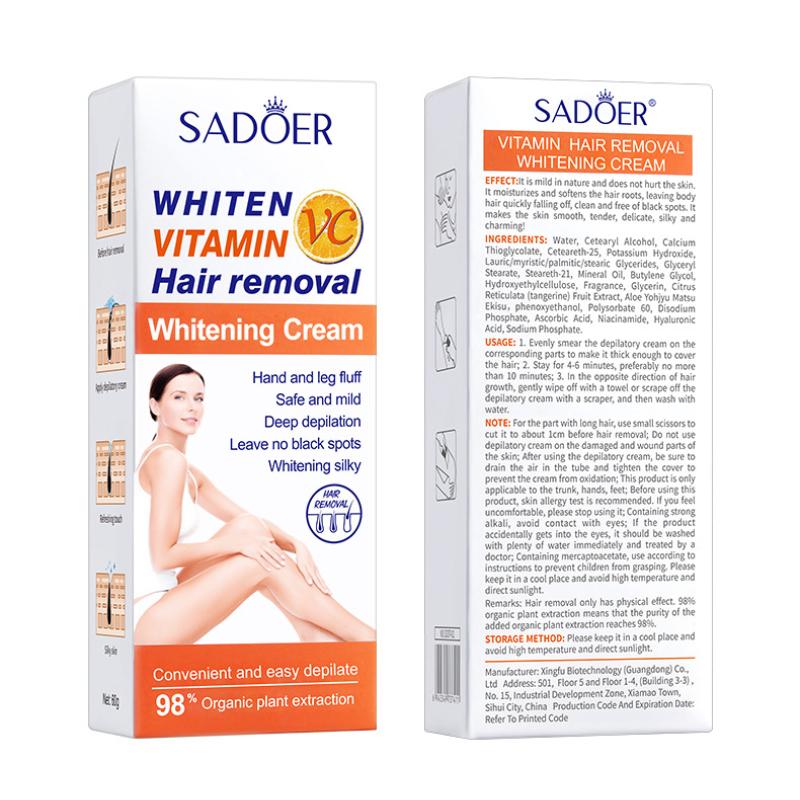 VC Hair Removal Cream 60g SADOER Vitamin C Hair Removal Is Not Irritating
