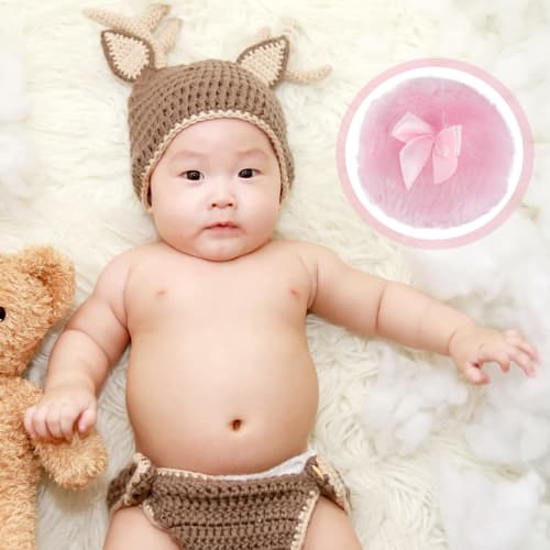 SMASOLO 3-Piece Baby Powder Puff, Large, Fluffy Powder Puff for Pug Hair, Pink, for Toddlers, Gentle On Skin, Lightweight, Body Powder, Versatile