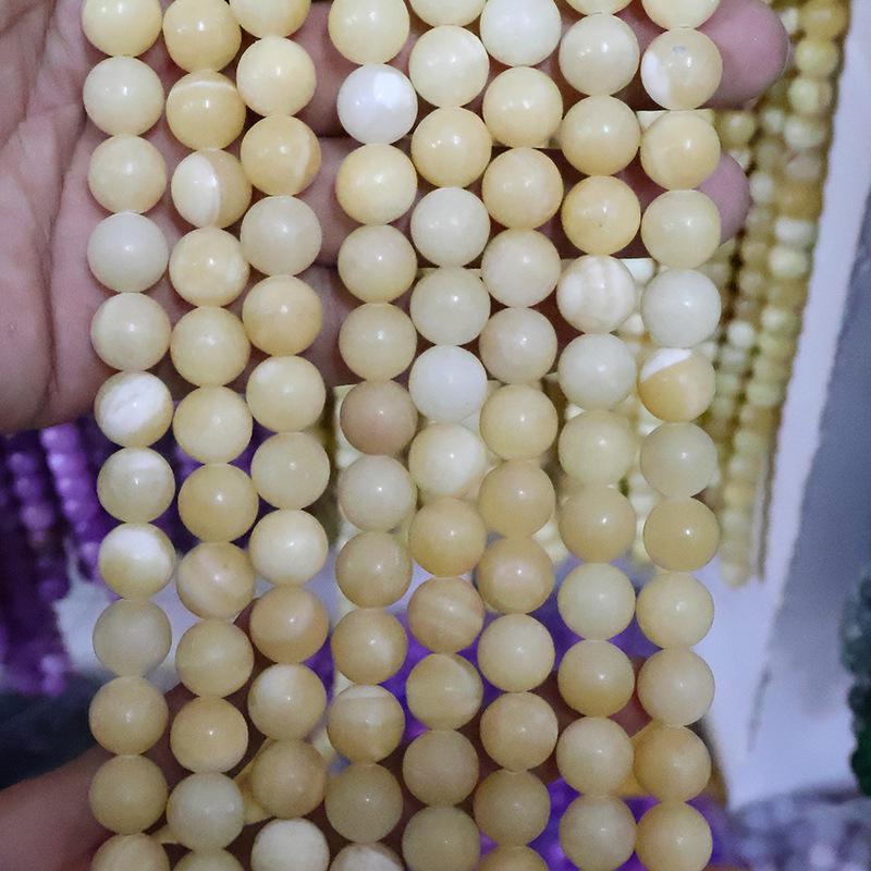 Natural Stone Crystal Beads: Round Beads for Jewelry - Colored Necklaces, Bracelets, Pendants DIY Accessories