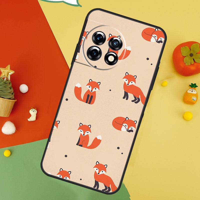 Cartoon Foxes Animal Case For OnePlus Nord 5 CE 2 3 4 Lite N20 N30 OnePlus 15 13 12 11 10 10T 12R 13T 13R Cover