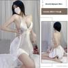 Mingjun Backless Lingerie Sleep Dress with Push-up Pads and French Bow Design