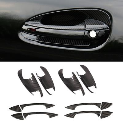 For Mercedes Benz C E GLK ML CLA Class W166 W117 X204 W204 W212 W246 Carbon Texture Car Exterior Door Handle Bowl Cover