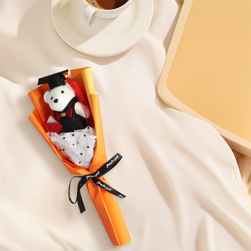 Studenttid DIY-bukett Tecknad björn Söt Handgjord Kreativ Gåva Gåva