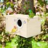 Parakeet Nest Box Wood Parrot Breeding Nest Cage House Nesting Boxes For Birds With Perch Stand Bird Cage Mating Box