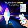 E14 Смарт-лампочка LED ZigBee Свічка 85-265В RGB+WW+CW Для смарт-лампочок для спальні вітальні домашнього використання