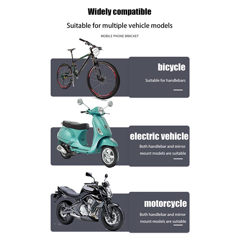 360° otočný nastavitelný držák na mobilní telefon pro motocykl elektrické vozidlo jízda rozvoz navigace