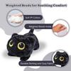 Black Cat Weighted Plush Toy with Cute Big Eyes, Soft To the Touch, 50cm, Perfect As a Birthday Gift (Black)