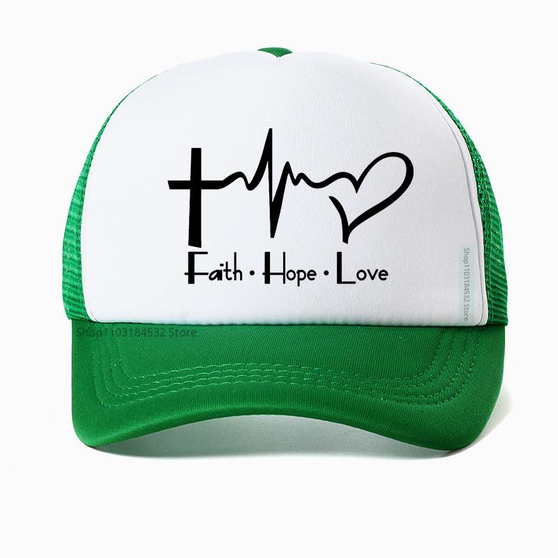 Christliches Gebet Jesus Druck Baseballkappe Unisex Damen Sommer Mode Lässig Netz Atmungsaktiv Truckerhut
