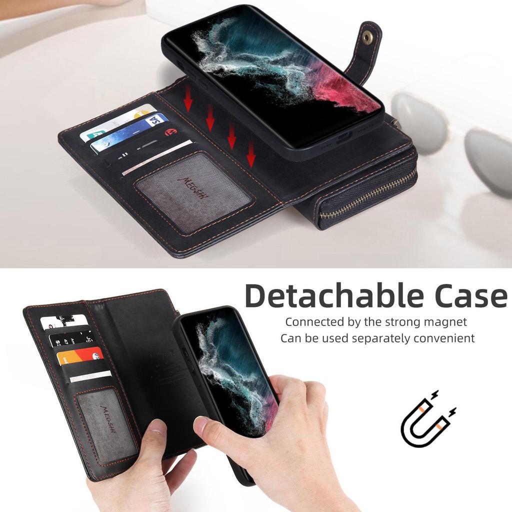 Huawei P40Pro Crossbody Wallet Leather Case with Card Slots, Suitable for A53 and S22U. European and American Style.