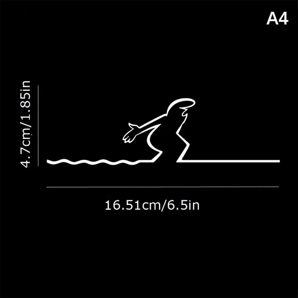 La Linea Line Art Wall Sticker Minimalist Self-Adhesive Waterproof Decal For Walls, Doors, Glass, Cars Home And Car Decoration