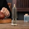 Chinese Pagoda Vertical Incense Burner Home Decor Sandalwood Burner Line Incense Stick Holder Incense Ornaments Tea Room