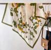 New silk scarf women's fashion versatile sense 70 square scarf neck protection scarf spring and autumn retro scarf tied bag