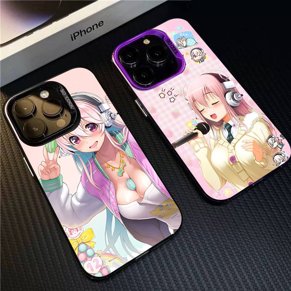 Classic Virtual Singer Super S-Sonico Phone Case Color Silver Shell For LPhone 17 16 16e 15 14 13 12 11 Pro Max Plus