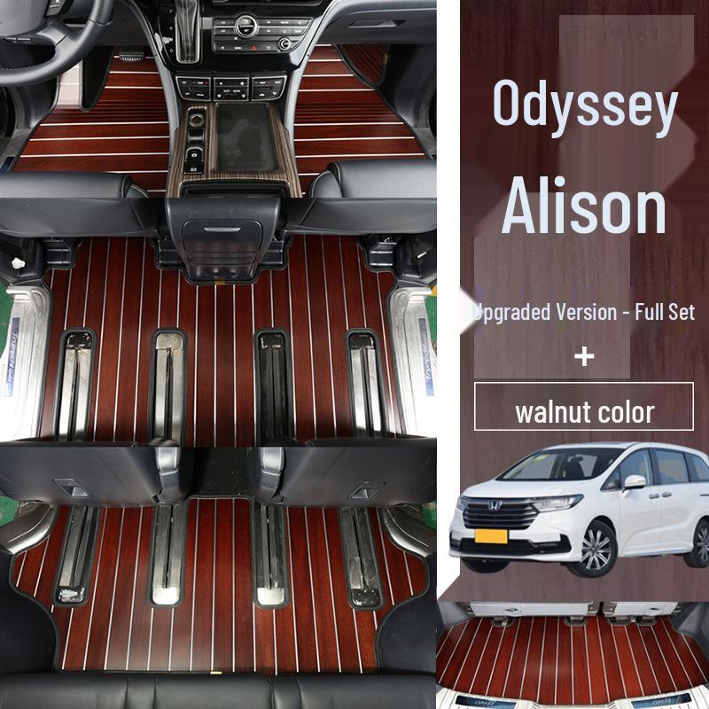 Solid Wood Floor Mats for 2022 Honda Odyssey Elysion 7-Seater, Fully Enclosed