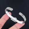 Wedding Gift For Her 925 Silver Natural Dendritic Tiger Bangle Adjustable