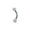 Curved Barbell Stainless Steel For Women Piercing Jewelry Eyebrow Stud Ball Nose Ring Fake Lip Stud