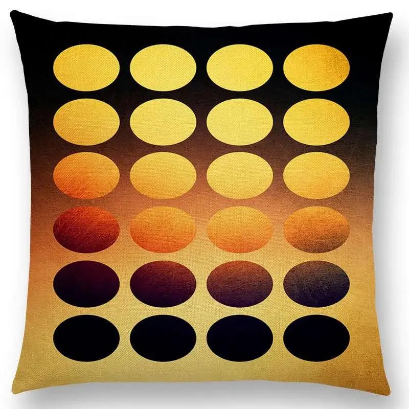 New Abstract Colourful Geometric Pattern Dreamlike Square Round Triangles Sector Diamond Gorgeous Cushion Cover Car Pillow Case