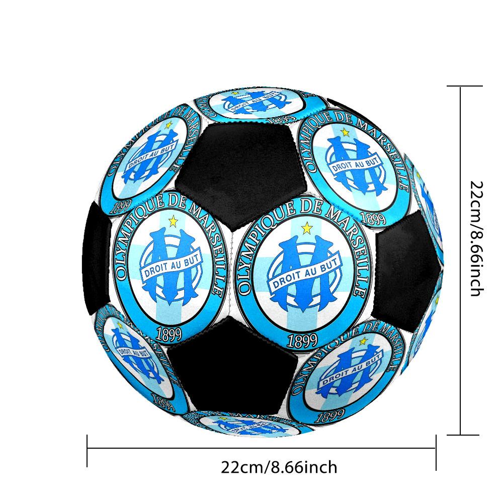 1PC  OM Size 5 Soccer Ball PrahaIndoor Soccer Ball Colorful All Ages Machine Stitched PVC Competition Ready Durable High-Bounce