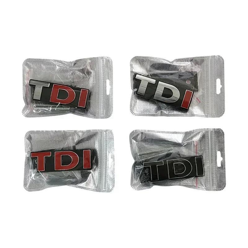 Metal TDI Logo Front Hood Grille Rear Trunk Badge Emblem Sticker Decals for VW Polo Golf MK5 MK6 Jetta Passat GTI Touran Bora NG5