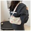 Underarm bag Women's bag Small floral messenger bag New niche versatile messenger bag Folded shoulder bag