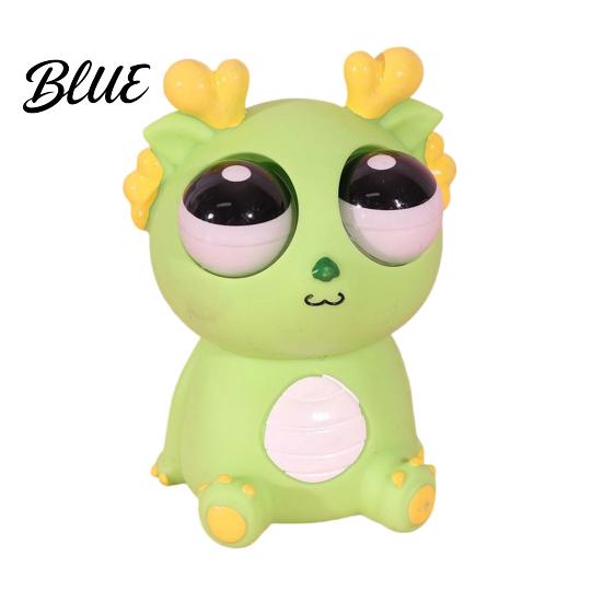Dragon Stress Reliever Popping Eye Squeeze Toy Anxiety Relief Sitting Cartoon Child-friendly Pinch Sensory Soft Ball Animal Fidget