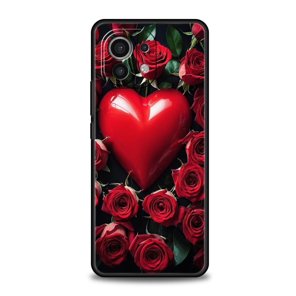 Beautiful Red Rose Flowers Phone Case For Xiaomi 14 13T 12T Pro 12 13 11 Ultra Mi Note 10 Lite 10T 5G 11X Pro 11T 11i 9T Cover