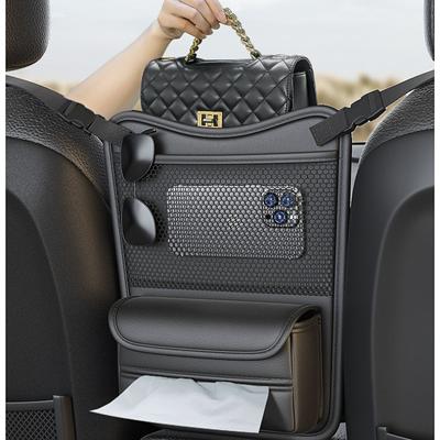 Large Capacity Car Seat Middle Hanger Storage Bag Auto Handbag Holder Between Seats Tissue Water Cup Pockets Stowing Tidying