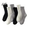 Warm Bedding Accessories for Feet 6 Pairs Thickened Plush Socks Men Winter Solid Color Fuzzy Socks Soft House Slippers Breathable Footwear,