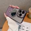 New Apple 16 mobile phone case iPhone15promax electroplated flash diamond lens 14 mirror glitter magnetic suction soft cover