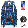 Game Moon Sun Print Backpack for Teens Students Boys Girls Casual Large Capacity Travel Daypack