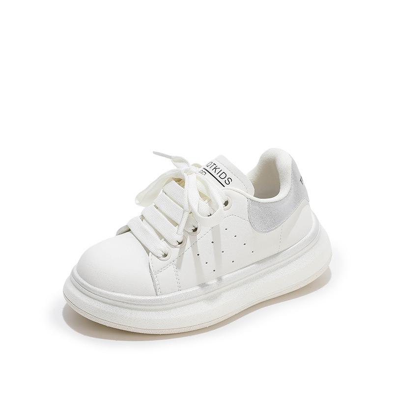 Size 26-37, girls' shoes, white sneakers, Spring and Autumn 2025 new children's little white shoes, student board shoes, soft soles
