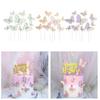 10PCS Butterfly Cake Decoration Creative Cupcakes Toppers Paper Baking Supplies for Birthday Party Wedding Anniversary