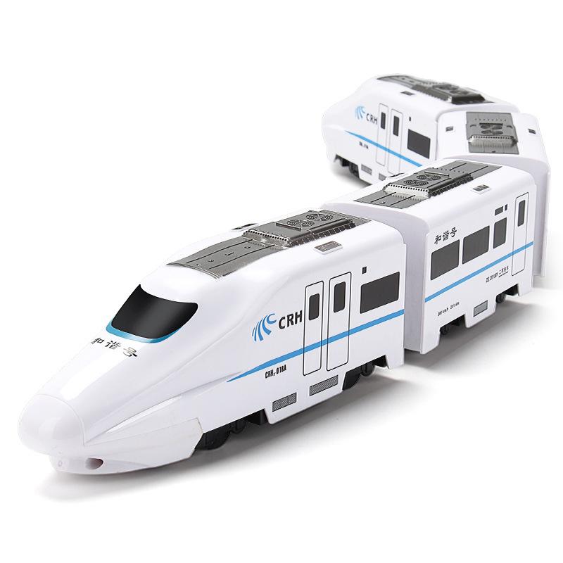 New DIY Simulation High-speed Railway Train Toy Electric Sound and Light Model Train Educational Toys Children's Christmas Gifts
