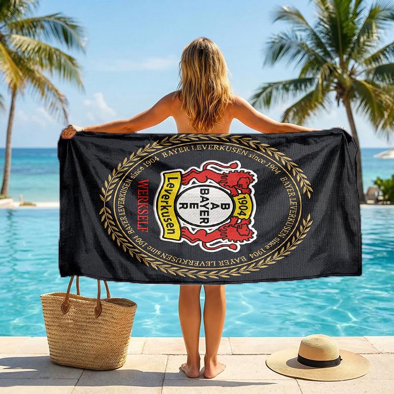 Bayer Leverkusen Football Beach Towel Soft Microfiber Summer Towel Quick Dry Absorbent Towel for Beach Swimming Pool Travel