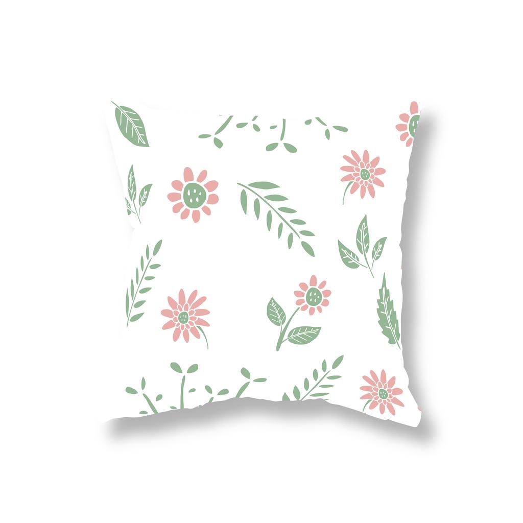 Cute Simple Plant Flower Pillowcase Sofa Decoration Room Bedside Office Game Chair Cushion Cover Home Decor Pillowcase