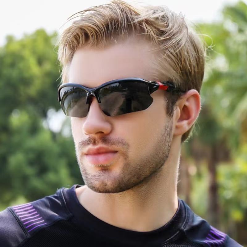 New sports half-frame polarized sunglasses men's cycling running fishing glasses European and American ultra-light sunglasses tide