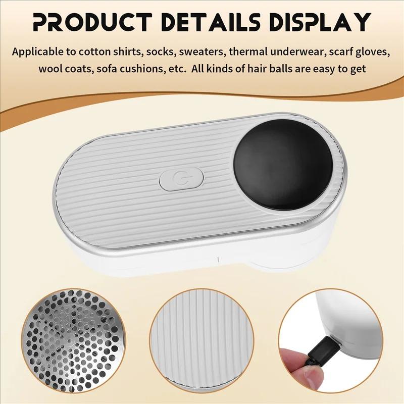 Lint Shaver Digital Display USB Rechargeable Home Portable Fuzz Remover Ball Shaving Tool Device Convenient Usage and Cleaning